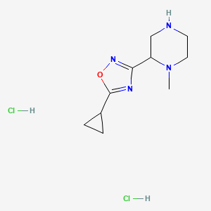 molecular formula C10H18Cl2N4O B6600700 2-(5-cyclopropyl-1,2,4-oxadiazol-3-yl)-1-methylpiperazine dihydrochloride CAS No. 1955560-48-1