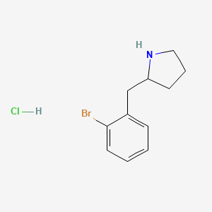 molecular formula C11H15BrClN B6600712 2-[(2-bromophenyl)methyl]pyrrolidine hydrochloride CAS No. 1955497-86-5
