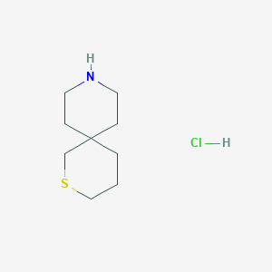molecular formula C9H18ClNS B6600716 2-thia-9-azaspiro[5.5]undecane hydrochloride CAS No. 1955524-01-2