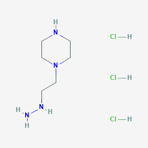 molecular formula C6H19Cl3N4 B6600728 1-(2-hydrazinylethyl)piperazine trihydrochloride CAS No. 22808-41-9
