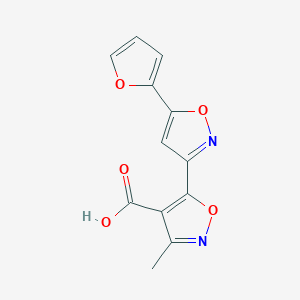 molecular formula C12H8N2O5 B6600756 5-[5-(furan-2-yl)-1,2-oxazol-3-yl]-3-methyl-1,2-oxazole-4-carboxylic acid CAS No. 1955540-85-8