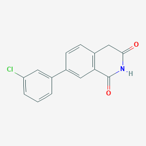 molecular formula C15H10ClNO2 B6600789 7-(3-chlorophenyl)-1,2,3,4-tetrahydroisoquinoline-1,3-dione CAS No. 1883494-74-3