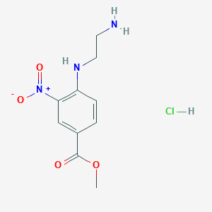molecular formula C10H14ClN3O4 B6600803 methyl 4-[(2-aminoethyl)amino]-3-nitrobenzoate hydrochloride CAS No. 59320-42-2