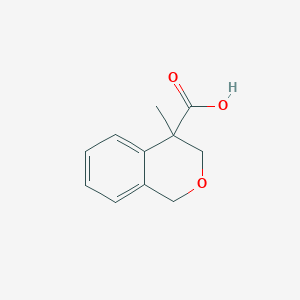 molecular formula C11H12O3 B6600813 4-methyl-3,4-dihydro-1H-2-benzopyran-4-carboxylic acid CAS No. 2166880-45-9
