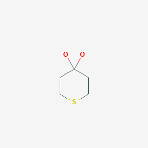 molecular formula C7H14O2S B6600856 4,4-dimethoxythiane CAS No. 61477-16-5