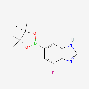 molecular formula C13H16BFN2O2 B6600883 7-fluoro-5-(4,4,5,5-tetramethyl-1,3,2-dioxaborolan-2-yl)-1H-1,3-benzodiazole CAS No. 2260683-54-1