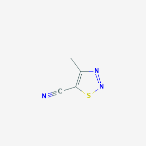molecular formula C4H3N3S B066009 4-Methyl-1,2,3-thiadiazole-5-carbonitrile CAS No. 175136-68-2