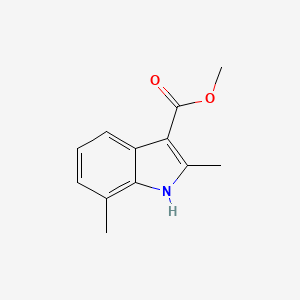 molecular formula C12H13NO2 B6600914 methyl 2,7-dimethyl-1H-indole-3-carboxylate CAS No. 342425-54-1