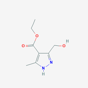 molecular formula C8H12N2O3 B6600918 ethyl 5-(hydroxymethyl)-3-methyl-1H-pyrazole-4-carboxylate CAS No. 67219-80-1