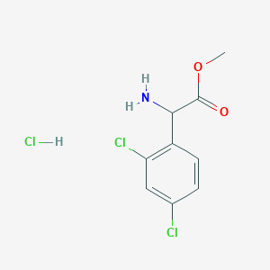 molecular formula C9H10Cl3NO2 B6600934 methyl 2-amino-2-(2,4-dichlorophenyl)acetate hydrochloride CAS No. 2703752-24-1