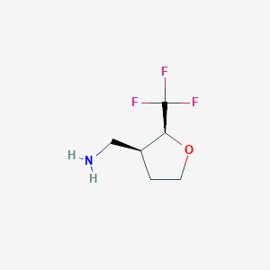 molecular formula C6H10F3NO B6600982 rac-1-[(2R,3R)-2-(trifluoromethyl)oxolan-3-yl]methanamine, cis CAS No. 2759744-94-8