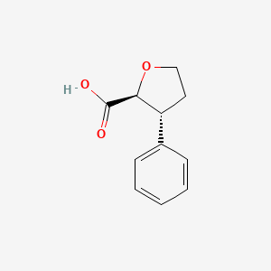 molecular formula C11H12O3 B6600992 (2S,3R)-3-phenyloxolane-2-carboxylic acid CAS No. 13217-36-2