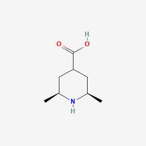 molecular formula C8H15NO2 B6601001 (2R,4r,6S)-2,6-dimethylpiperidine-4-carboxylic acid CAS No. 2094020-18-3