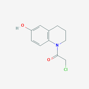 molecular formula C11H12ClNO2 B6601006 2-Chloro-1-(6-hydroxy-3,4-dihydroquinolin-1(2H)-yl)ethan-1-one CAS No. 62265-73-0