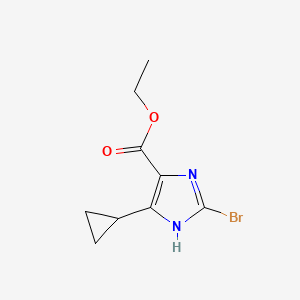molecular formula C9H11BrN2O2 B6601016 ethyl 2-bromo-5-cyclopropyl-1H-imidazole-4-carboxylate CAS No. 2112918-06-4