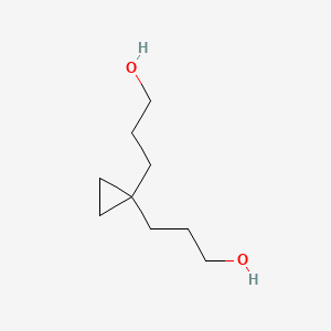 molecular formula C9H18O2 B6601036 3-[1-(3-hydroxypropyl)cyclopropyl]propan-1-ol CAS No. 2031258-62-3
