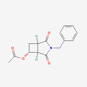 molecular formula C15H15NO4 B6601043 rac-(1R,5R,6R)-3-benzyl-2,4-dioxo-3-azabicyclo[3.2.0]heptan-6-yl acetate CAS No. 2059912-49-9