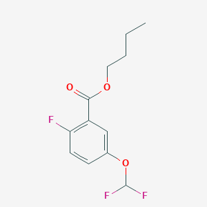 molecular formula C12H13F3O3 B6601049 butyl 5-(difluoromethoxy)-2-fluorobenzoate CAS No. 2031260-61-2