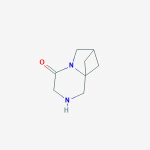 molecular formula C8H12N2O B6601057 3,6-diazatricyclo[6.1.1.0,1,6]decan-5-one CAS No. 2044713-40-6