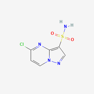 molecular formula C6H5ClN4O2S B6601078 5-chloropyrazolo[1,5-a]pyrimidine-3-sulfonamide CAS No. 2060045-98-7