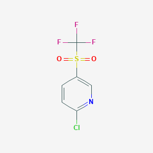 molecular formula C6H3ClF3NO2S B6601120 2-chloro-5-trifluoromethanesulfonylpyridine CAS No. 2091447-89-9
