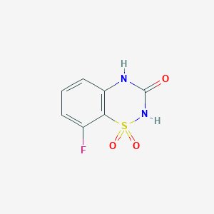 molecular formula C7H5FN2O3S B6601127 8-fluoro-3,4-dihydro-2H-1lambda6,2,4-benzothiadiazine-1,1,3-trione CAS No. 1161946-34-4