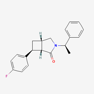 molecular formula C20H20FNO B6601139 (1R,5S,7S)-7-(4-氟苯基)-3-[(1R)-1-苯乙基]-3-氮杂双环[3.2.0]庚烷-2-酮 CAS No. 2124271-07-2