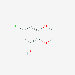 molecular formula C8H7ClO3 B6601163 7-chloro-2,3-dihydro-1,4-benzodioxin-5-ol CAS No. 75264-47-0