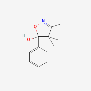 molecular formula C12H15NO2 B6601180 3,4,4-Trimethyl-5-phenyl-4,5-dihydro-1,2-oxazol-5-ol CAS No. 51942-46-2