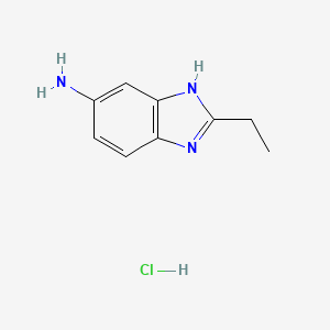 molecular formula C9H12ClN3 B6601204 2-ethyl-1H-1,3-benzodiazol-5-amine hydrochloride CAS No. 1724-60-3