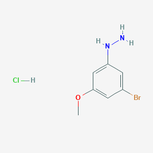 molecular formula C7H10BrClN2O B6601221 (3-bromo-5-methoxyphenyl)hydrazine hydrochloride CAS No. 2095076-92-7