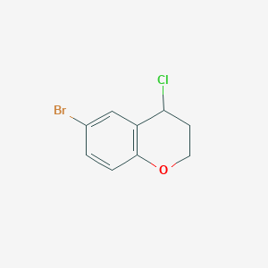 molecular formula C9H8BrClO B6601228 6-bromo-4-chloro-3,4-dihydro-2H-1-benzopyran CAS No. 1864453-93-9