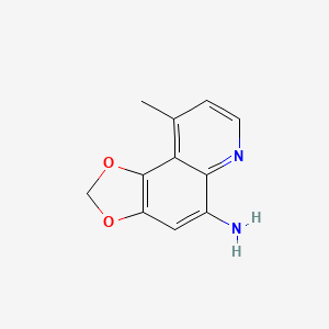 molecular formula C11H10N2O2 B6601282 9-methyl-2H-[1,3]dioxolo[4,5-f]quinolin-5-amine CAS No. 64993-06-2
