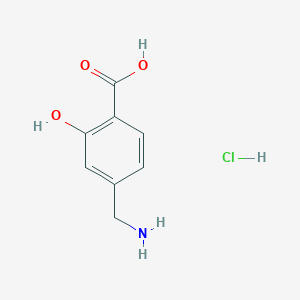 molecular formula C8H10ClNO3 B6601290 4-(aminomethyl)-2-hydroxybenzoic acid hydrochloride CAS No. 84055-02-7