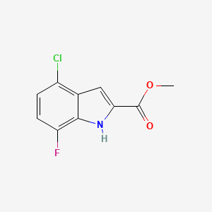 molecular formula C10H7ClFNO2 B6601368 methyl 4-chloro-7-fluoro-1H-indole-2-carboxylate CAS No. 2101622-12-0