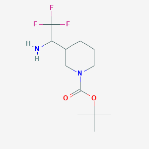 molecular formula C12H21F3N2O2 B6601381 tert-butyl 3-(1-amino-2,2,2-trifluoroethyl)piperidine-1-carboxylate CAS No. 1283719-17-4