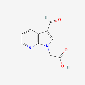 molecular formula C10H8N2O3 B6601383 2-{3-formyl-1H-pyrrolo[2,3-b]pyridin-1-yl}acetic acid CAS No. 1403747-17-0