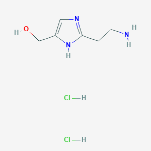 molecular formula C6H13Cl2N3O B6601397 [2-(2-aminoethyl)-1H-imidazol-4-yl]methanol dihydrochloride CAS No. 82765-60-4