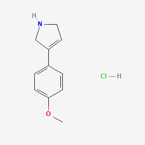 molecular formula C11H14ClNO B6601405 3-(4-甲氧基苯基)-2,5-二氢-1H-吡咯盐酸盐 CAS No. 476159-81-6