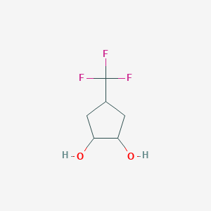 molecular formula C6H9F3O2 B6601421 4-(trifluoromethyl)cyclopentane-1,2-diol, Mixture of diastereomers CAS No. 2167643-45-8