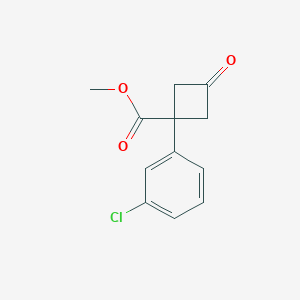molecular formula C12H11ClO3 B6601428 methyl 1-(3-chlorophenyl)-3-oxocyclobutane-1-carboxylate CAS No. 2092154-42-0