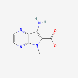 molecular formula C9H10N4O2 B6601439 methyl 7-amino-5-methyl-5H-pyrrolo[2,3-b]pyrazine-6-carboxylate CAS No. 1823326-12-0