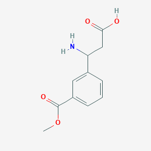 molecular formula C11H13NO4 B6601452 3-amino-3-[3-(methoxycarbonyl)phenyl]propanoic acid CAS No. 682803-63-0