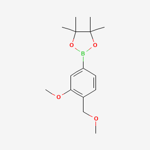 molecular formula C15H23BO4 B6601455 2-[3-methoxy-4-(methoxymethyl)phenyl]-4,4,5,5-tetramethyl-1,3,2-dioxaborolane CAS No. 331273-57-5
