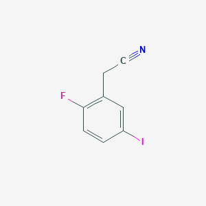 molecular formula C8H5FIN B6601489 2-(2-fluoro-5-iodophenyl)acetonitrile CAS No. 1261479-90-6