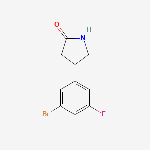 molecular formula C10H9BrFNO B6601523 4-(3-bromo-5-fluorophenyl)pyrrolidin-2-one CAS No. 1367451-46-4