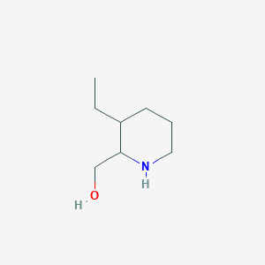 molecular formula C8H17NO B6601545 (3-ethylpiperidin-2-yl)methanol CAS No. 1824509-08-1