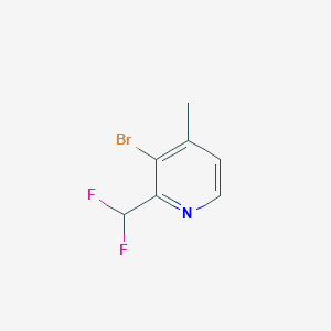 molecular formula C7H6BrF2N B6601578 3-bromo-2-(difluoromethyl)-4-methylpyridine CAS No. 1805314-80-0