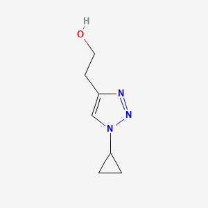 molecular formula C7H11N3O B6601653 2-(1-cyclopropyl-1H-1,2,3-triazol-4-yl)ethan-1-ol CAS No. 1852077-33-8