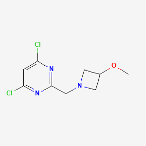 4,6-dichloro-2-[(3-methoxyazetidin-1-yl)methyl]pyrimidine